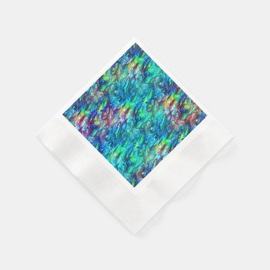 Nieuw-Zeeland Abalone Paua Shell Pattern 1 Servet (Hoek)