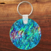 Nieuw-Zeeland Abalone Paua Shell Pattern 1 Sleutelhanger (Voorkant)