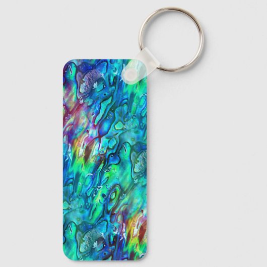 Nieuw-Zeeland Abalone Paua Shell Pattern 1 Sleutelhanger (Achterkant)