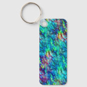 Nieuw-Zeeland Abalone Paua Shell Pattern 1 Sleutelhanger (Voorkant)