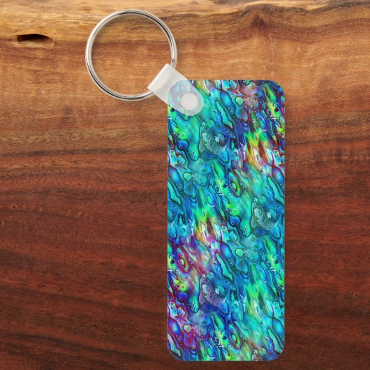 Nieuw-Zeeland Abalone Paua Shell Pattern 1 Sleutelhanger (Voorkant)