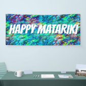 Nieuw-Zeeland Abalone Paua Shell Pattern 1 Spandoek (Beurs)