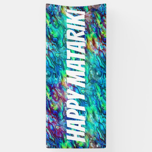 Nieuw-Zeeland Abalone Paua Shell Pattern 1 Spandoek (Verticaal)