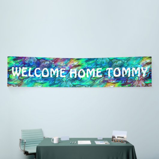 Nieuw-Zeeland Abalone Paua Shell Pattern 1 Spandoek (Beurs)