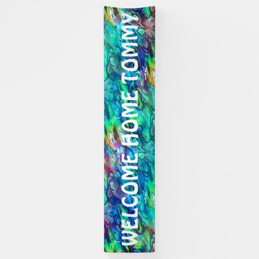 Nieuw-Zeeland Abalone Paua Shell Pattern 1 Spandoek (Verticaal)