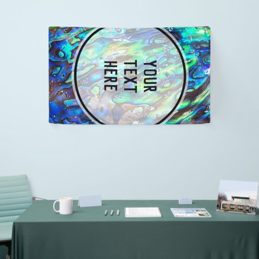 Nieuw-Zeeland Abalone Paua Shell Pattern 1 Spandoek (Beurs)