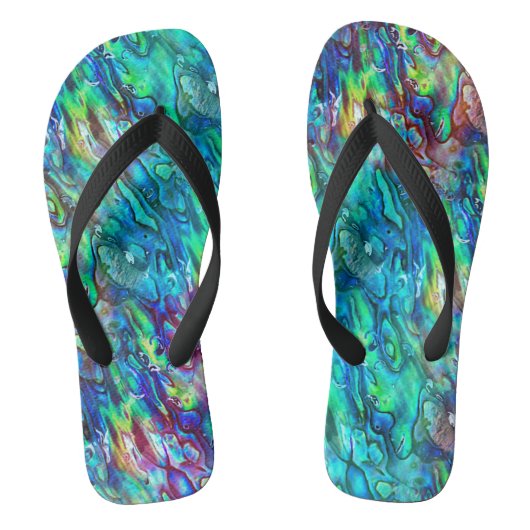 Nieuw-Zeeland Abalone Paua Shell Pattern 1 Teenslippers (Voetbed)