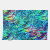 Nieuw-Zeeland Abalone Paua Shell Pattern 1 Theedoek (Horizontaal)