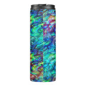Nieuw-Zeeland Abalone Paua Shell Pattern 1 Thermosbeker (Achterkant)