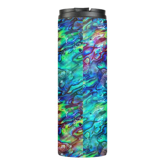 Nieuw-Zeeland Abalone Paua Shell Pattern 1 Thermosbeker (Achterkant)