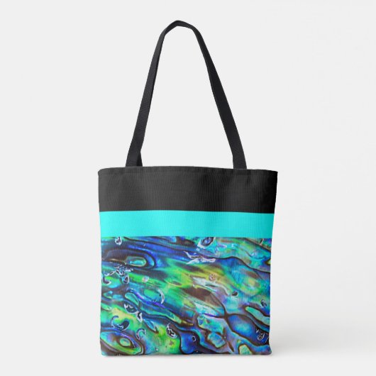 Nieuw-Zeeland Abalone Paua Shell Pattern 1 Tote Bag (Achterkant)