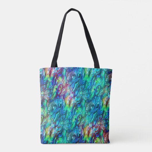 Nieuw-Zeeland Abalone Paua Shell Pattern 1 Tote Bag (Achterkant)