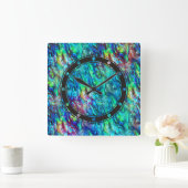 Nieuw-Zeeland Abalone Paua Shell Pattern 1 Vierkante Klok (Huis)