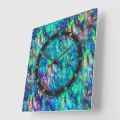 Nieuw-Zeeland Abalone Paua Shell Pattern 1 Vierkante Klok (Hoek)