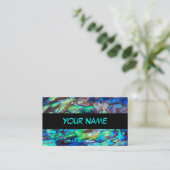 Nieuw-Zeeland Abalone Paua Shell Pattern 1 Visitekaartje (Staand voorkant)