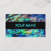 Nieuw-Zeeland Abalone Paua Shell Pattern 1 Visitekaartje (Voorkant)