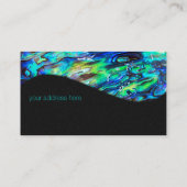 Nieuw-Zeeland Abalone Paua Shell Pattern 1 Visitekaartje (Achterkant)