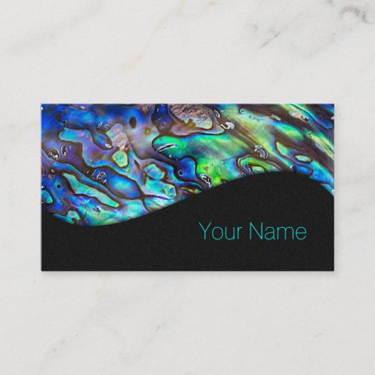 Nieuw-Zeeland Abalone Paua Shell Pattern 1 Visitekaartje (Voorkant)