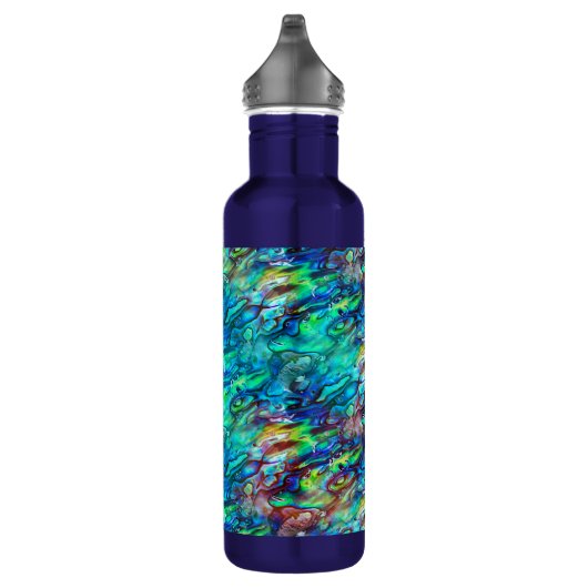 Nieuw-Zeeland Abalone Paua Shell Pattern 1 Waterfles (Rechts)