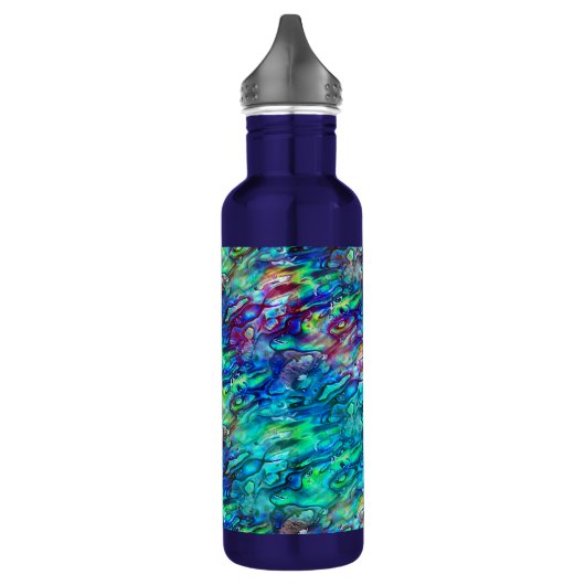 Nieuw-Zeeland Abalone Paua Shell Pattern 1 Waterfles (Links)