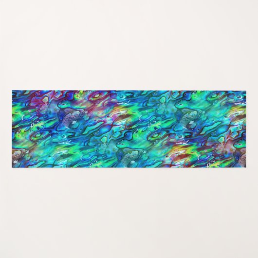 Nieuw-Zeeland Abalone Paua Shell Pattern 1 Yogamat (Voorkant (horizontaal))