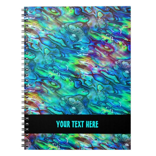 Nieuw-Zeeland Abalone Paua Shell Pattern 1a Notitieboek (Voorkant)