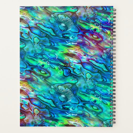 Nieuw-Zeeland Abalone Paua Shell Pattern 1a Planner (Achterkant)