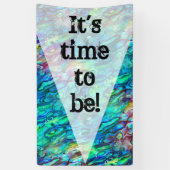 Nieuw-Zeeland Abalone Paua Shell Pattern 1a Spandoek (Verticaal)