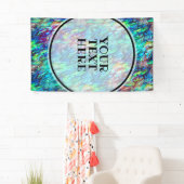 Nieuw-Zeeland Abalone Paua Shell Pattern 1a Spandoek (Insitu)