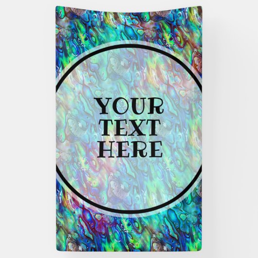 Nieuw-Zeeland Abalone Paua Shell Pattern 1a Spandoek (Verticaal)