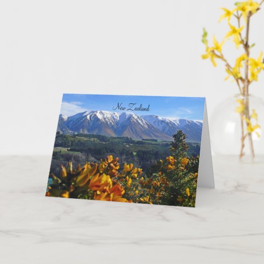 Nieuw-Zeeland, adembenemend landschap, Kaart (Gele Bloem)