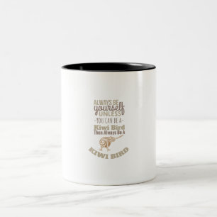 Nieuw-Zeeland Altijd jezelf Kiwi Bird Gift Idee zi Tweekleurige Koffiemok