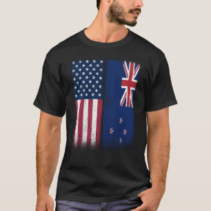 Nieuw-Zeeland - Amerikaanse vlaggen Proud VS T-shirt
