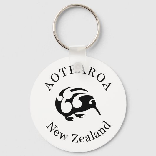 Nieuw-Zeeland Aotearoa KIWI Sleutelhanger (Voorkant)
