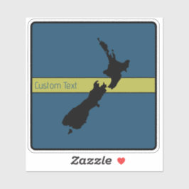 NIEUW ZEELAND AOTEAROA LAND ZWART BLAUW GEEL NZ STICKER