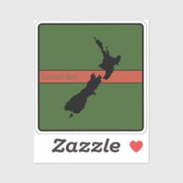 NIEUW ZEELAND AOTEAROA LAND ZWART GROEN SINAASAPPE STICKER