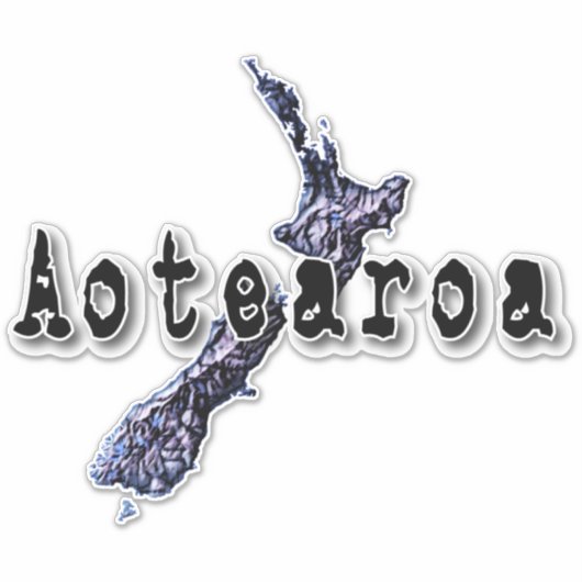 Nieuw-Zeeland - Aotearoa Sticker (Voorkant)