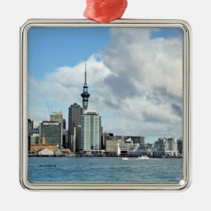 NIEUW-ZEELAND: Auckland Skyline Metalen Ornament
