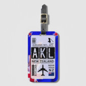 Nieuw-Zeeland Aukland Bagagelabel (Voorkant (verticaal))