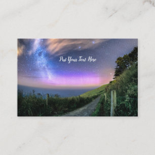 Nieuw-Zeeland Aurora   Dunedin NZ   Zuidelijke lic Visitekaartje