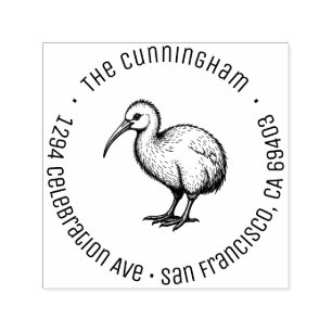 Nieuw-Zeeland Baby Kiwi Familienaam Retouradres Zelfinktende Stempel