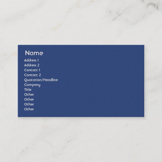 Nieuw-Zeeland - Bedrijven Visitekaartje (Voorkant)