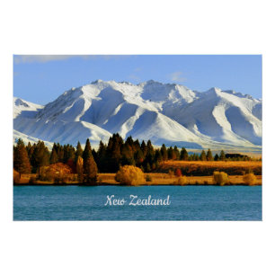 Nieuw-Zeeland berglandschap Perfect Poster