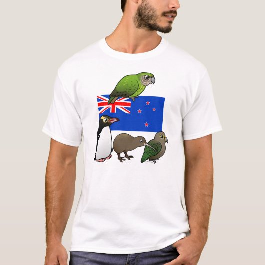 Nieuw-Zeeland Birdorables T-shirt (Voorkant)
