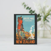 Nieuw-Zeeland briefkaart voor vintonijnreizen (Staand voorkant)