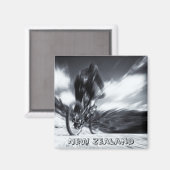 Nieuw-Zeeland, Cape Reinga BW (Fridge Magnet) Magneet (Voorkant / Achterkant)