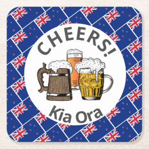 NIEUW-ZEELAND Cheers Kia Ora Beer Kartonnen Onderzetters