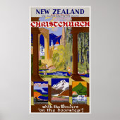 Nieuw-Zeeland ~ ChristChurch Poster (Voorkant)