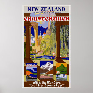 Nieuw-Zeeland ~ ChristChurch Poster
