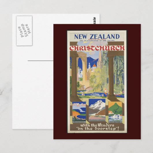 Nieuw-Zeeland Christkerk Briefkaart (Voorkant / Achterkant)